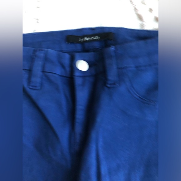 J Brand cobalt blue cuffed jegging ankle jean pant 24 - Picture 6 of 6